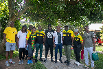 A group photo of some participants during the health walk