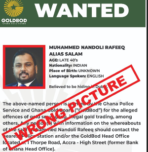 According to the GoldBod, the picture published was Shamlal Ahamed instead of Rafeeq