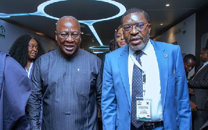 NDC flagbearer John Dramani Mahama and Nigerian actor Kanayo O Kanayo