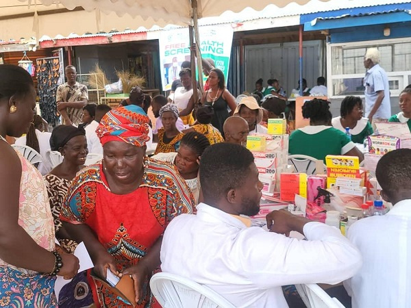 A section of the people at the health screening event