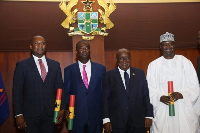 President Akufo-Addo (2nd from right) and his new ambassadors