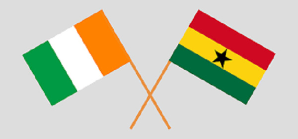 Flags of Cote d’Ivoire and Ghana