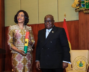 President Nana Addo Dankwa Akufo-Addo (right) with the Chairperson of the EC, Jean Mensa (left)