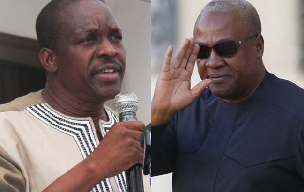 Newly-elected Speaker of Parliament, Alban Bagbin and former president John Mahama