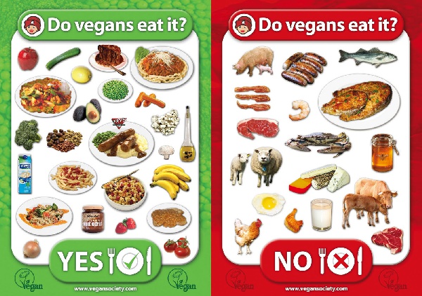 Vegans do not eat animal products especially red meat.