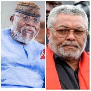 Late Ex President of Ghana, Jerry John Rawlings and Nyaho Tamakloe