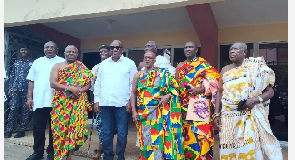John Mahama with some Volta Regional House of Chiefs