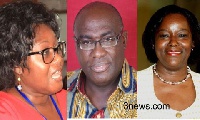 Gina Blay (l) Papa Owusu Ankoma middle and Anna Bossman (r)