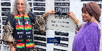 Harry Belafonte's name being added to the Sankofa Wall