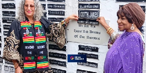 Harry Belafonte's name being added to the Sankofa Wall