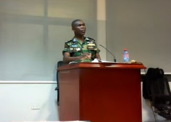 Air Commodore Nana Adu Gyamfi giving testimony on Jakpa's military record on Thursday, July 18, 2024