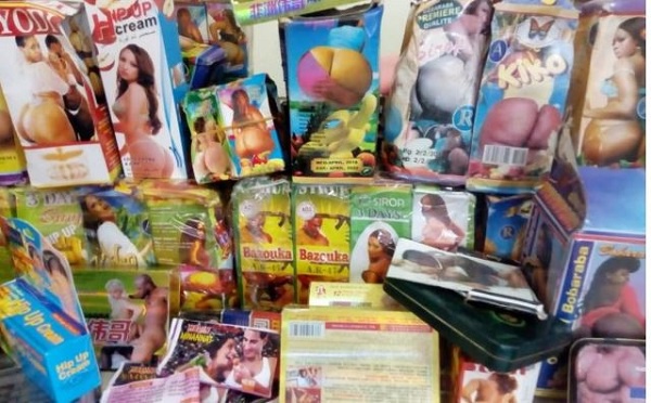 The FDA said the products are purported to be used for the enlargement of the breast, hips, buttocks