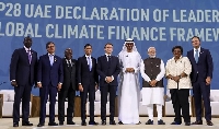 President Akufo-Addo (3rd from left) at the COP28 finance summit