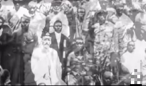 Nana Agyemang Prempeh I (seated M) with some royal family members