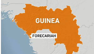 Photo of a map showing Guinea
