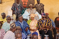Ndan Yaa-Naa Abukari II flanked by others