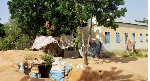 Residents have dug shelters next to buildings to try and shield themselves during the bombardments