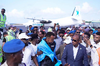 Omar Abdulkadir was welcomed by his country people