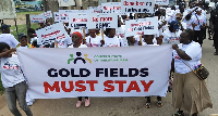 A file photo of protesters in Tarkwa