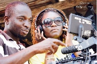 juilet Asante,right with a cameraman