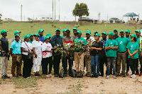 The nominees in a group photo during the tree planting exercise