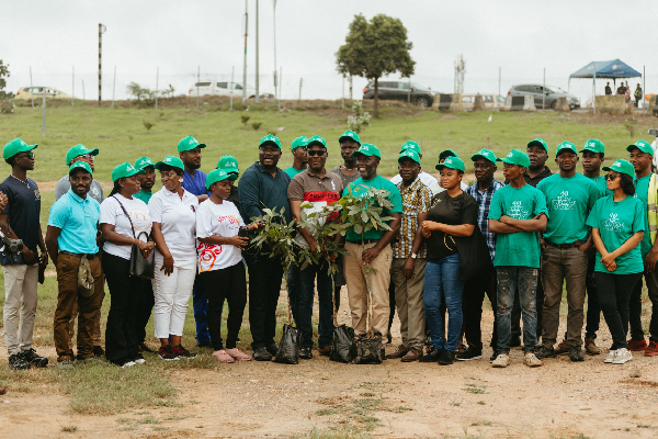 The nominees in a group photo during the tree planting exercise