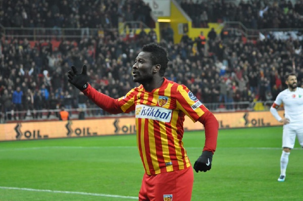 Gyan got his first league goal for Kayserispor this weekend