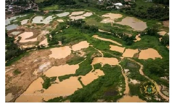 The state of river bodies in Ghana now due to galamsey