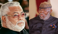 Dr Nyaho Nyaho-Tamakloe (R) says the death of the late Jerry John Rawlings (L) must be probed