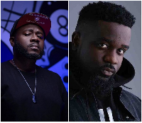 From L to R: Entertainment personality DJ Slim and rapper Sarkodie