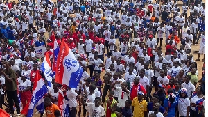 Some NPP supporters at a public rally
