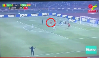 Jordan Ayew (circled) scored the winner in the 94th minute of the game