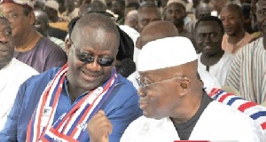 Flagbearer Nana Akufo-Addo (R) and Paul Afoko