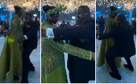 Sam George and his wife dancing at the wedding ceremony