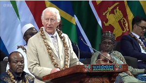 King Charles speaking at the commonwealth heads of government meeting