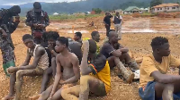 A Picture of the Galamseyers who were arrested