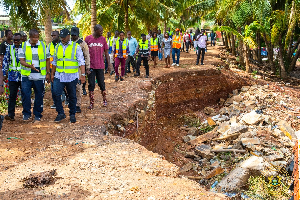 The minister and his team visited Old Barrier, Weija, Kokrobite, Ofankor Barrier, Haatso and Adenta