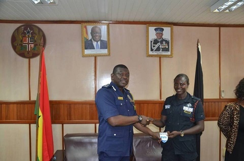 Juliet Appiah has presented her stripe to the IGP