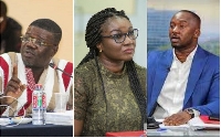 (L-R) Rockson-Nelson Dafeamekpor, Bawah Mugtari and Basintale slam the govt over the import of cocoa