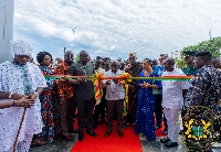 President Akufo-Addo, Dr. Ibrahim Mohammed Awal, other dignitaries during the commissioning