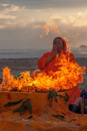 Her Holiness Sri Jayanthi Kumaraswami, the head of the Sri Jai Sathya mission of India