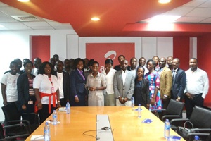 The Airtel team with the police service