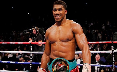Anthony Joshua knocked down by physically challenged lady Kate Farley
