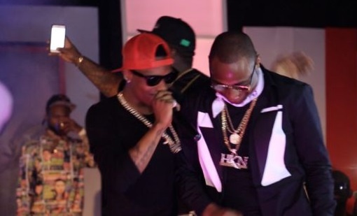 Wizkid and Davido on stage