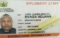 Identification Card of Rev. Fr. Yves-Lucien Evaga Njana