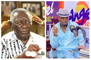 Former President John Agyekum Kufuor (L) Kwame Baffoe Abronye (R)
