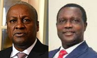 Dr Yaw Osei Adutwum (R) criticised John Dramani Mahama (L) over his promise to review the Free SHS