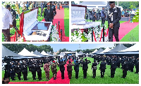 Vice President Dr. Bawumia, IGP Dampare and others paying their last respect to the late former IGP