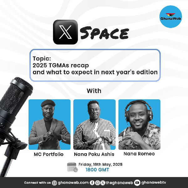 Join GhanaWeb's X spaces to review the just ended TGMAs