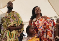 Gabrielle and Dwayne, alongside their daughter, Kaavia